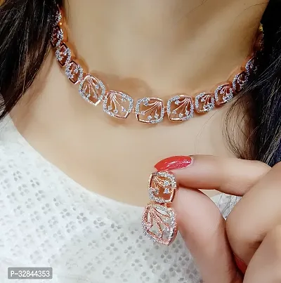 Shimmering Alloy Jewellery Set For Women-thumb0