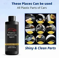 Plastic Restoring agent for car dashboard bumper tyers  seats door etc. Pack of 2 100ML Each-thumb2