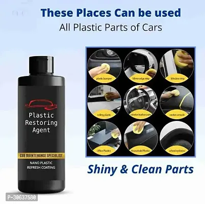 Plastic Restoring agent for car dashboard bumper tyers  seats door etc. Pack of 2 100ML Each-thumb3