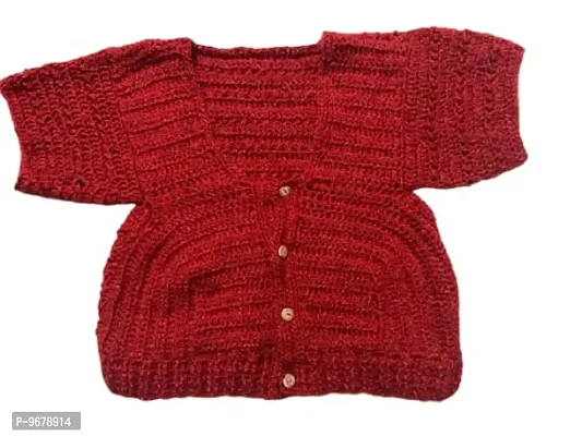 Deecrochet Woman Crochet Woolen Katori Blouse - Small, Red, Size 26-thumb0