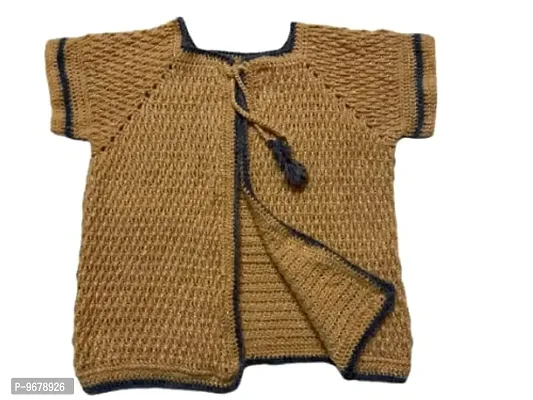 Deecrochet Handmade Woolen Crocheted Cardigan for Woman - XL Size - Skin Color