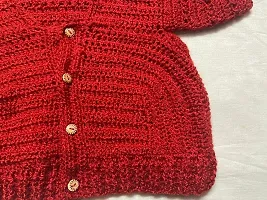 Deecrochet Woman Crochet Woolen Katori Blouse - Small, Red, Size 26-thumb3