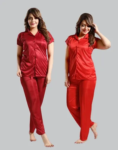 Best Selling Satin Night Suits Women's Nightwear 