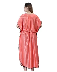 ANSH COLLECTION Women's Satin Solid Kaftan Maxi Nighty; [Satin-Kaptan-]-thumb2