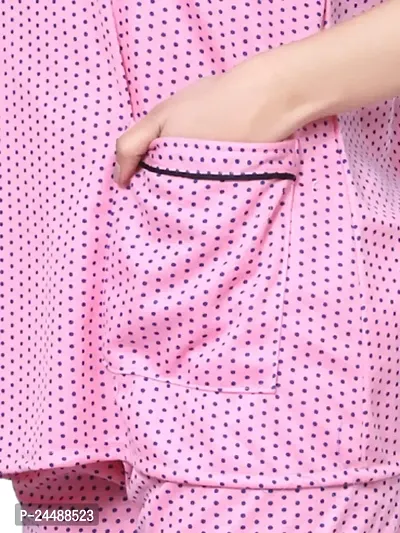 ANSH COLLECTION Women's Hosiery Cotton 2 Pcs Night Suit Set (1 Top, 1 Shorts); [Hosiery- Short-]-thumb4