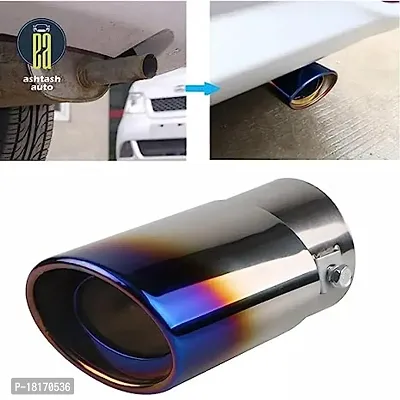 Car Exhaust Pipes Light Silver Stainless Steel Silencer Straight Pipe