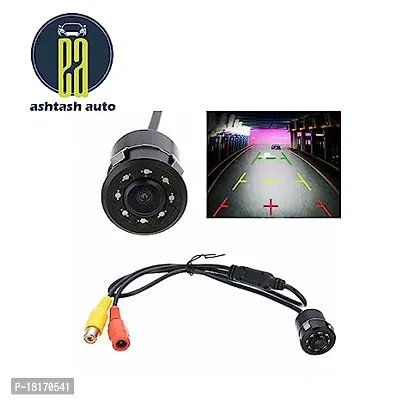 Universal 8 Led Lights Flush Mount 180 Viewing Angle Reverse Hd Camera Night Vision 12V Rear View Car Reverse Camera