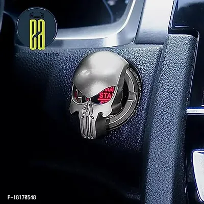 Skull Design Car Ignition Start Stop Switch Cover, Push Button Sticky Cover For All Cars