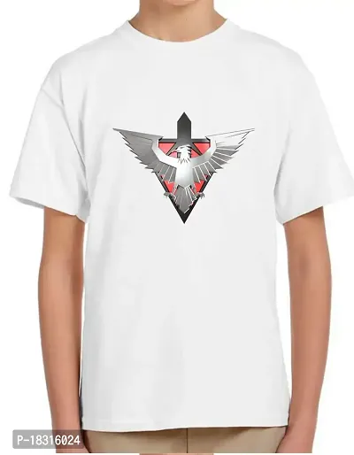 RK Sales Bird Printed Tshirts for Kids, Boys and Girls (Color-White, Size- 7-8 Years)
