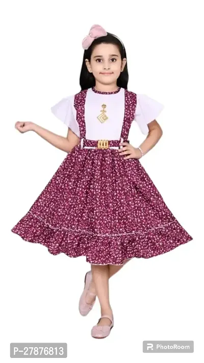 Trendy  Cotton Blend Frock For Girl-thumb0