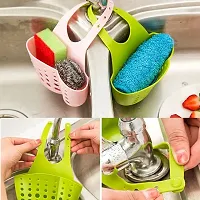 Multicolor Kitchen Bathroom Sponge Soap Water Draining Hanging Plastic Holder Organizer (1 Pc)-thumb1