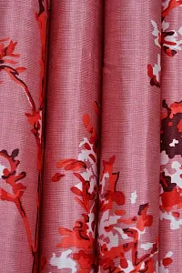 LUXURY CRAFTS? Eyelet Polyester Designer Door Curtain 7 feet x 4 feet(Pack of 2) (Light Pink)-thumb1