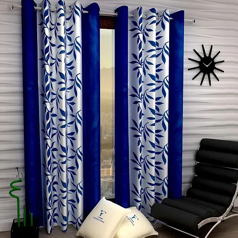 Polyester Printed Door Curtain II Set of 2 II