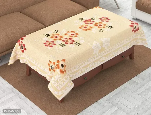 LUXURY CRAFTS Designer Seater Center Table Cover (60x40 inches) -Ligh Yellow