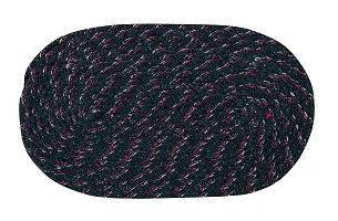 LUXURY CRAFTS Cotton Weaved Reversible Oval Door Mat for Home Entrance or Outdoor -Set of 6 (Multicolor, Size- 31 X 52 cms)-thumb1