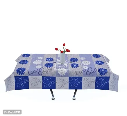 LUXURY CRAFTS Cotton Center Table Cover Net Cloth, 40x60-inch, (Blue)