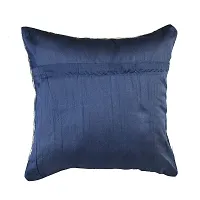 LUXURY CRAFTS Luxurious Chenille Cushion Cover, 16x16 inches or 40x40 cms (Pack of 5) (Blue)-thumb3