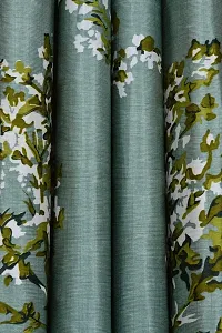 LUXURY CRAFTS Eyelet Polyester Door Curtain 7 feet x 4 feet (Light Green)- Pack of 1-thumb4