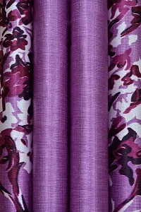 LUXURY CRAFTS Eyelet Polyester Door Curtain 7 feet x 4 feet (Purple)- Pack of 1-thumb3