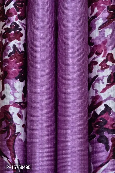 LUXURY CRAFTS Eyelet Polyester Door Curtain 7 feet x 4 feet (Purple)- Pack of 1-thumb4