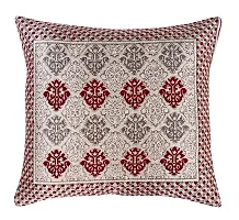 Luxury Crafts Cotton Cushion Cover Set - 16x16 inches (Pack of 5) (Maroon)-thumb1