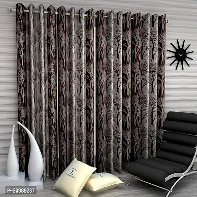 Polyster Printed Door Curtain | Pack Of 4 pc | 4 * 7 ft Size-thumb0