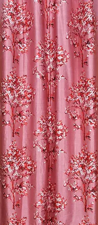 LUXURY CRAFTS? Eyelet Polyester Designer Door Curtain 7 feet x 4 feet(Pack of 2) (Light Pink)-thumb3