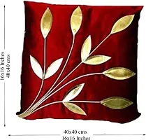 LUXURY CRAFTS Luxurious Velvet Touch Digital Printed Cushion Cover Set - 16 x 16 Inches(40x40 cms) (Maroon)-thumb1