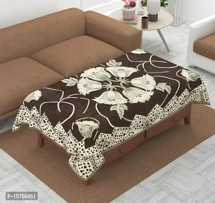 LUXURY CRAFTS Attractive Design Chenille 4 Seater Centre Table Cover- Coffee-thumb0