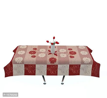 LUXURY CRAFTS Designer 4 Seater Center Table Cover (40x60 inches) (Red)-thumb0