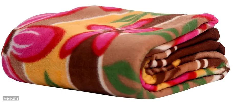Luxury Crafts All Season Multipurpose Polar Fleece warm Single Bed Blanket/Light Weight Blanket(Multi)-Pack 1-thumb0
