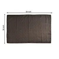 LUXURY CRAFTS Attractive Design Velvet Polyester 4 Seater Center Table Cover-36x54 inches (Coffee)-thumb2