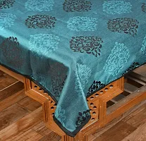 LUXURY CRAFTS Attractive Damass Design Velvet Polyester 4 Seater Center Table Cover-36x54 inches-thumb1