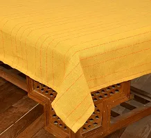 LUXURY CRAFTS Luxurious Attractive Design Cotton 4 Seater Center Table Cover ,Size-36x54 inches -Yellow-thumb1