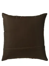 Luxury Crafts Cotton 250 TC Cushion Cover/Pillow Cover/Cushion Pillow Cover- 16x16 inch, 5 Piece(Brown)-thumb3