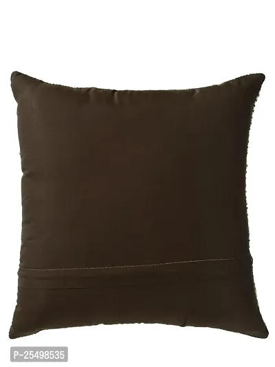 Luxury Crafts Cotton 250 TC Cushion Cover/Pillow Cover/Cushion Pillow Cover- 16x16 inch, 5 Piece(Brown)-thumb4