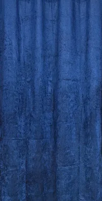LUXURY CRAFTS Luxurious Velvet 100% Blackout Door Eyelet Heavy Panels| Solid Curtain| Door Curtain| Door Panel|Room Drkning Curtain|Drapes| 7 feet x 4 feet (Pack of 1) -Blue-thumb1