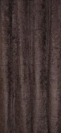 LUXURY CRAFTS Luxurious Velvet 100% Blackout Door Eyelet Heavy Panels| Solid Curtain| Door Curtain| Door Panel|Room Drkning Curtain|Drapes| 7 feet x 4 feet (Pack of 1) -Coffee-thumb1