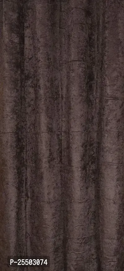 LUXURY CRAFTS Luxurious Velvet 100% Blackout Door Eyelet Heavy Panels| Solid Curtain| Door Curtain| Door Panel|Room Drkning Curtain|Drapes| 7 feet x 4 feet (Pack of 1) -Coffee-thumb2