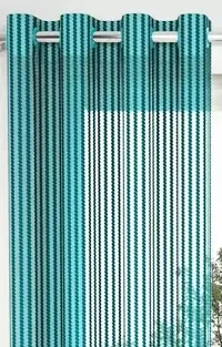 Luxury Crafts  Transparent Net Polyester Door curtain  Set of 4 pcs, 4x7 Feet, Set of 4 ( Blue)-thumb1