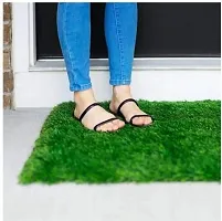 •	Luxury Craft Artificial Grass Mat  Multipurpose Use for Floor /Door/ Mat in Home /Kitchen /Office Entrance Mats ,Size-16x24 Inch or 40x60 cms,(Pack of 3)- Green-thumb1