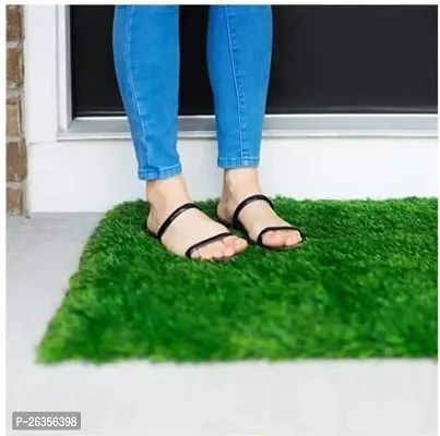 Luxury Craft Artificial Grass Mat  Multipurpose Use for Floor /Door/ Mat in Home /Kitchen /Office Entrance Mats ,Size-16x24 Inch or 40x60 cms,(Pack of 5)- Green-thumb4