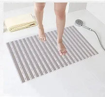 Luxury Crafts  Heavy Quality Anti Skid Shower Mat, PVC Mat,Non Slip Bathtub Mat with Suction Cups and Drain Holes,mats for Floor,Bathroom Mat(Size: 16x27 inches)- Beige-thumb3