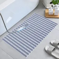 Luxury Crafts  Heavy Quality Anti Skid Shower Mat, PVC Mat,Non Slip Bathtub Mat with Suction Cups and Drain Holes,mats for Floor,Bathroom Mat(Size: 16x27 inches)- Grey-thumb2