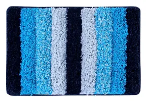 LUXURY CRAFTS Multipurpose Super Soft Microfiber Ultra Water Absorbent Anti Slip Bathmat cum Doormat|Doormat|Door Entrance Mat (40 cm x 60 cm)(Pack of 1)-Blue-thumb2