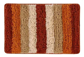 LUXURY CRAFTS Multipurpose Super Soft Microfiber Ultra Water Absorbent Anti Slip Bathmat cum Doormat|Doormat|Door Entrance Mat (40 cm x 60 cm)(Pack of 1)-Rust-thumb3