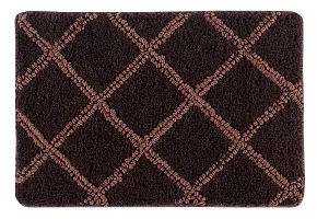 LUXURY CRAFTS Multipurpose Super Soft Microfiber Ultra Water Absorbent Anti Slip Bathmat cum Doormat|Doormat|Door Entrance Mat (40 cm x 60 cm)(Pack of 1)-Coffee-thumb2