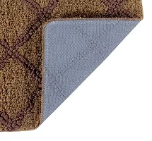 LUXURY CRAFTS Multipurpose Super Soft Microfiber Ultra Water Absorbent Anti Slip Bathmat cum Doormat|Doormat|Door Entrance Mat (40 cm x 60 cm)(Pack of 1)-Brown-thumb2