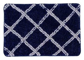 LUXURY CRAFTS Multipurpose Super Soft Microfiber Ultra Water Absorbent Anti Slip Bathmat cum Doormat|Doormat|Door Entrance Mat (40 cm x 60 cm)(Pack of 1)-Blue-thumb3