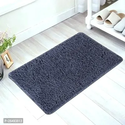 LUXURY CRAFTS Multipurpose Super Soft Microfiber Ultra Water Absorbent Anti Slip Bathmat cum Doormat|Doormat|Door Entrance Mat (40 cm x 60 cm)(Pack of 1)-Grey-thumb0